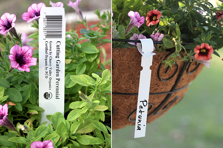 OwnGrown Plastic Sign Plant Markers: 120 Plant Name Tags & Pen, Plastic  Sign - Baker's